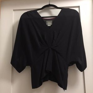 Anthropologie Maeve - Size 2 - 100% Silk Blouse - Black
